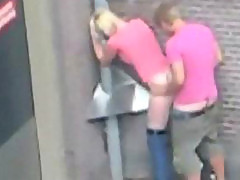 Amateur Couple Caught Fucking Outdoors In Public