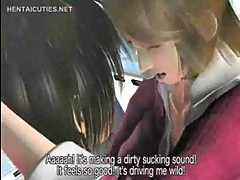 Sexy 3d anime hottie gets titfuck...